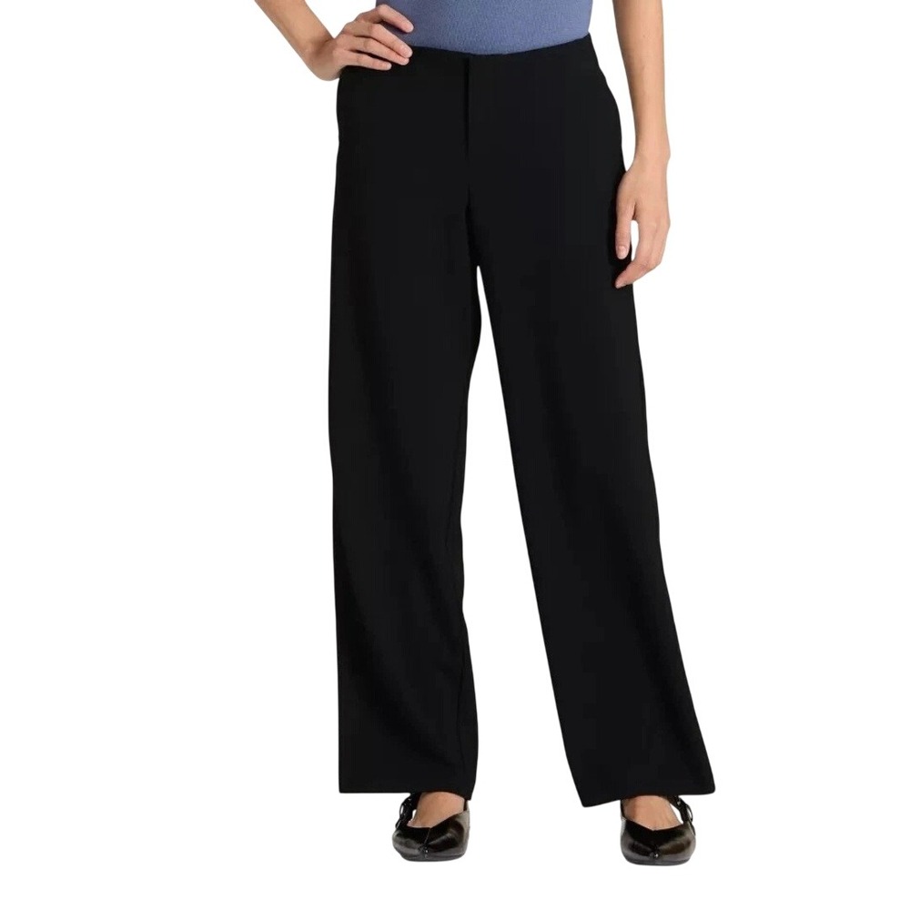 A New Day Women's Black Mid Rise Stretch Bootcut Dress Pants Size 6